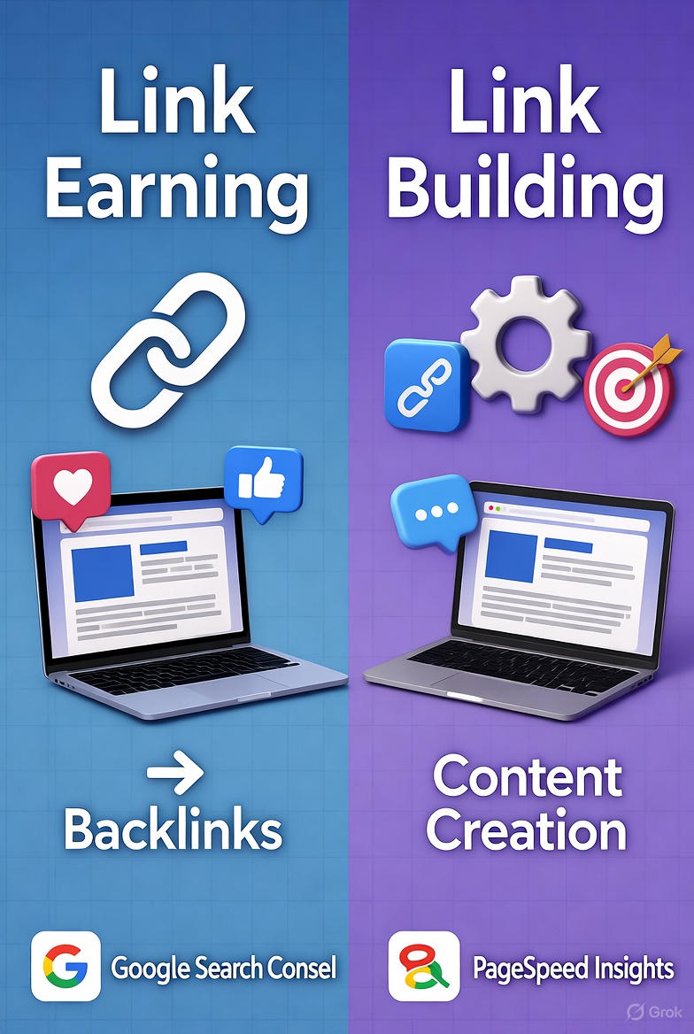 Link Earning vs. Link Building in SEO