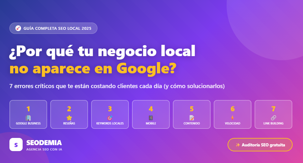 ¿Por qué tu egocio no aparece en google?