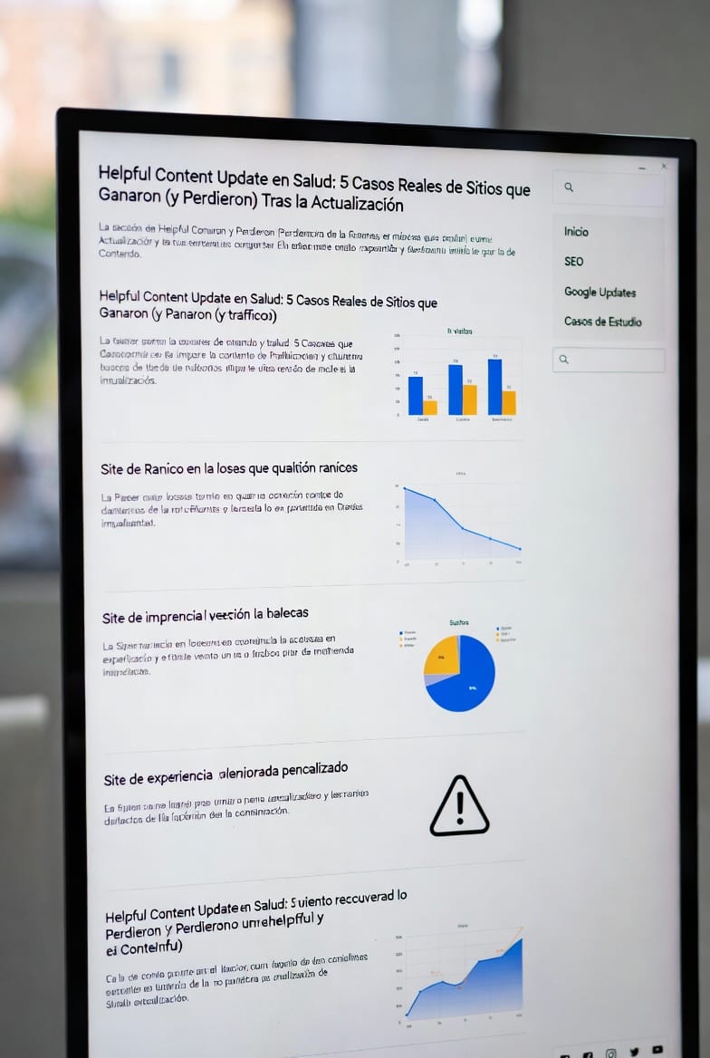 Helpful Content Update en Salud: 5 Casos Reales de Sitios que Ganaron (y Perdieron) Tras la Actualización