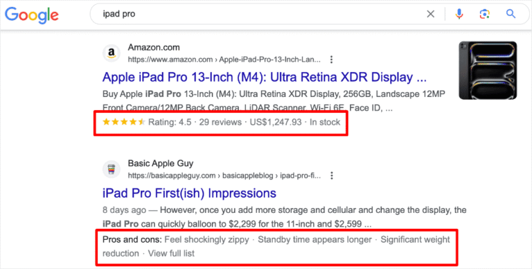 SEO para startups: 11 lecciones de mis más de 7 años como SEO 10 merchant center listing schema example 768x389 1