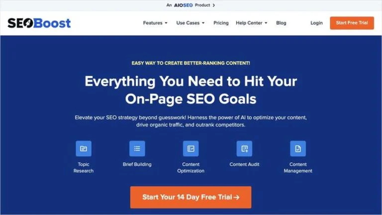 SEO para startups: 11 lecciones de mis más de 7 años como SEO 9 seoboost homepage 1 768x432 1