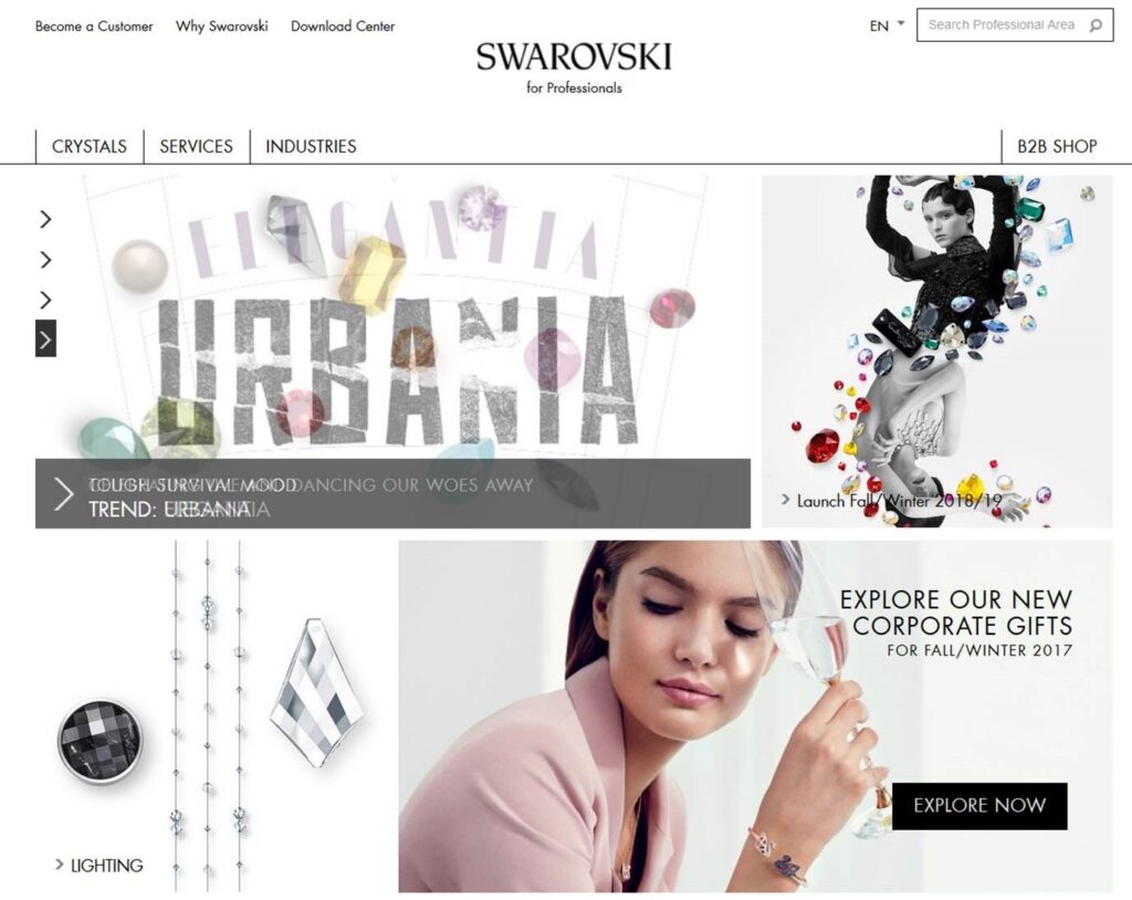 Casos prácticos de inteligencia artificial para SEO para empresas medianas y grandes 19 Swarovski for Professional